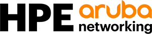 Logotipo da Aruba, representando a identidade da empresa em um contexto institucional.