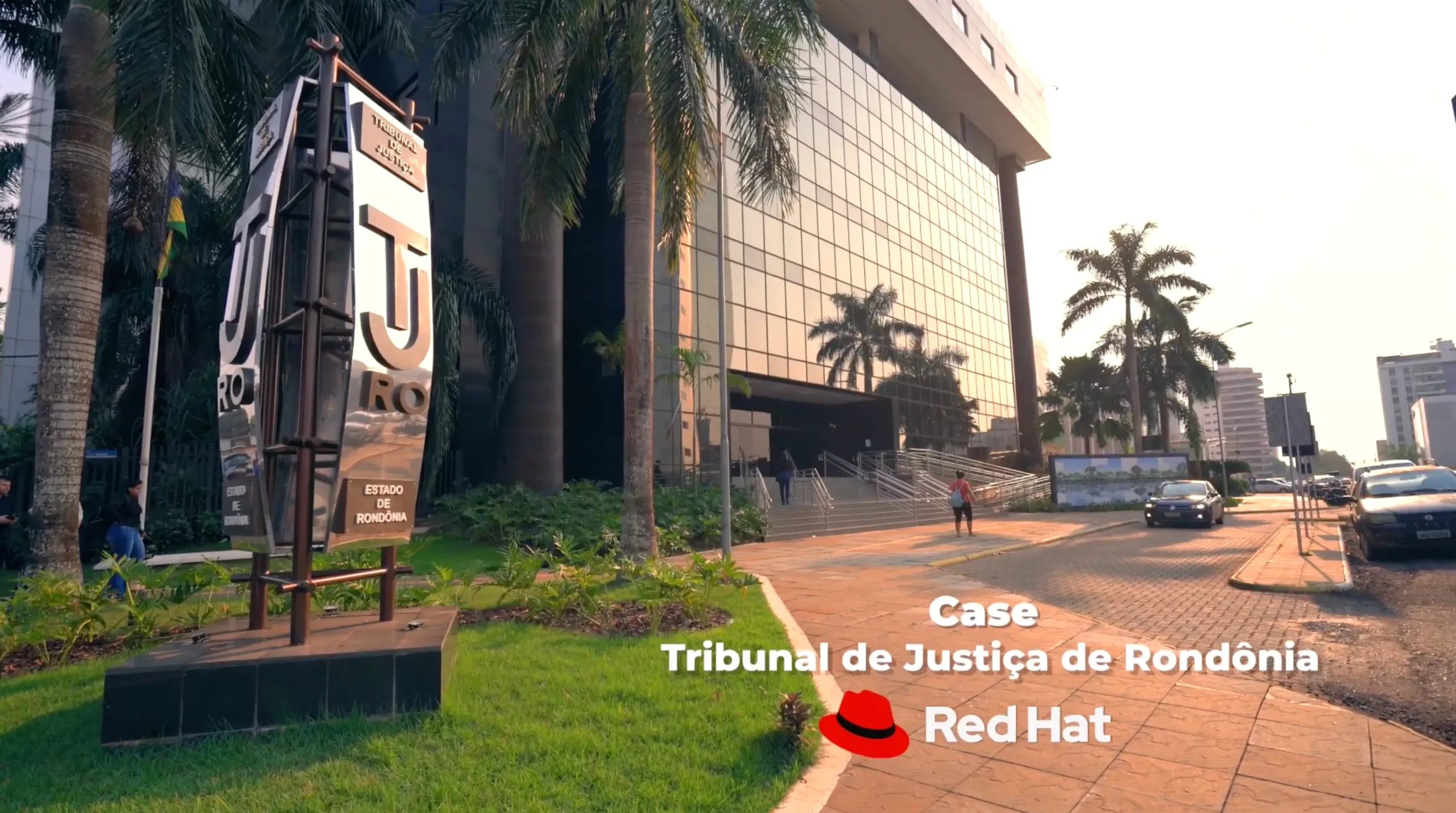 Sede do Tribunal de Justiça de Rondônia, destacando o case da Urbano Alimentos em parceria com a Red Hat.