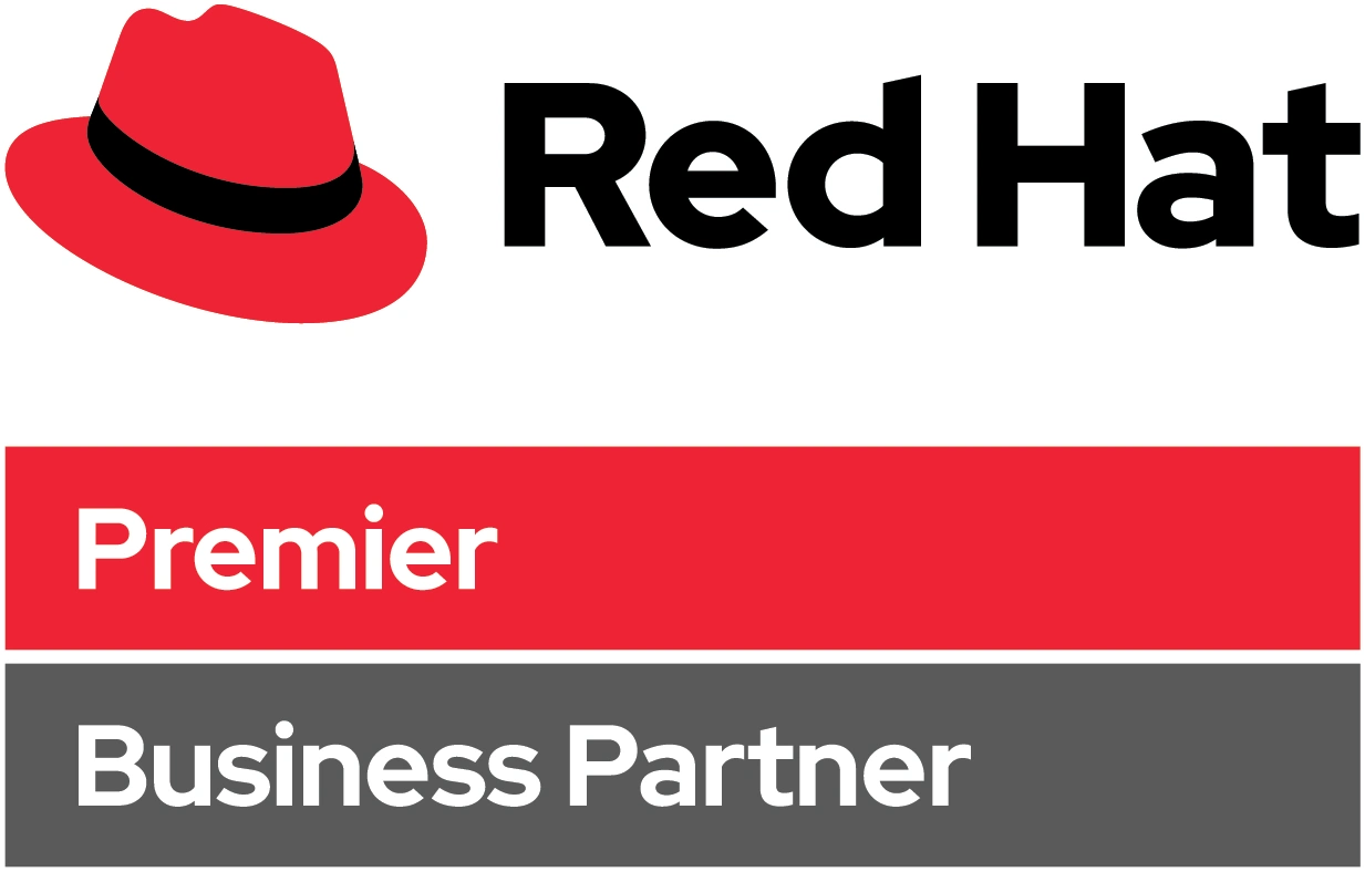 Logo Red Hat - Certificação Premier Business Partner